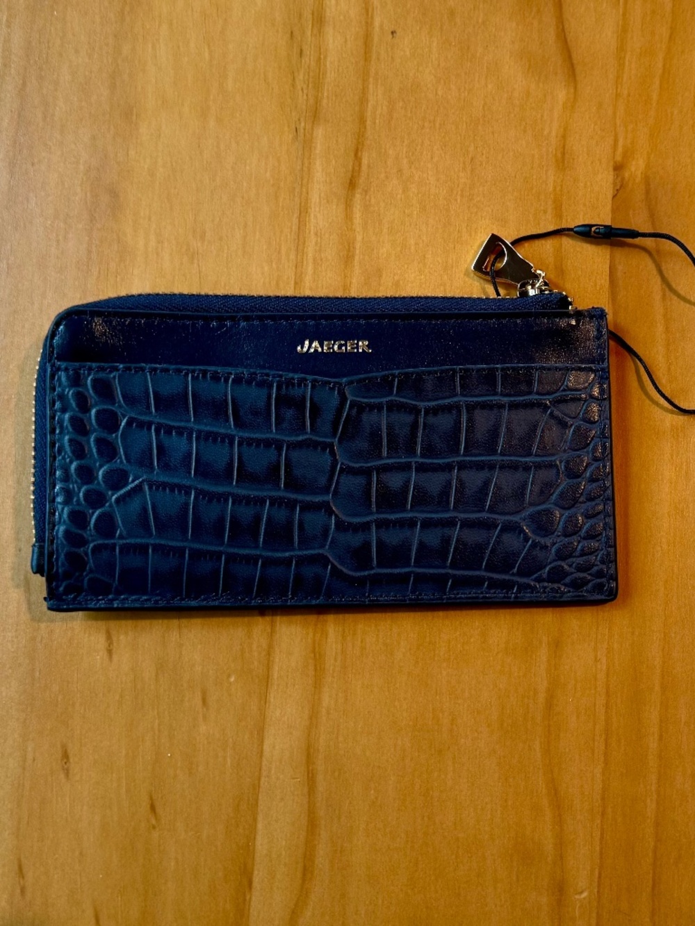 Jaeger leather card holder wallet, NWT